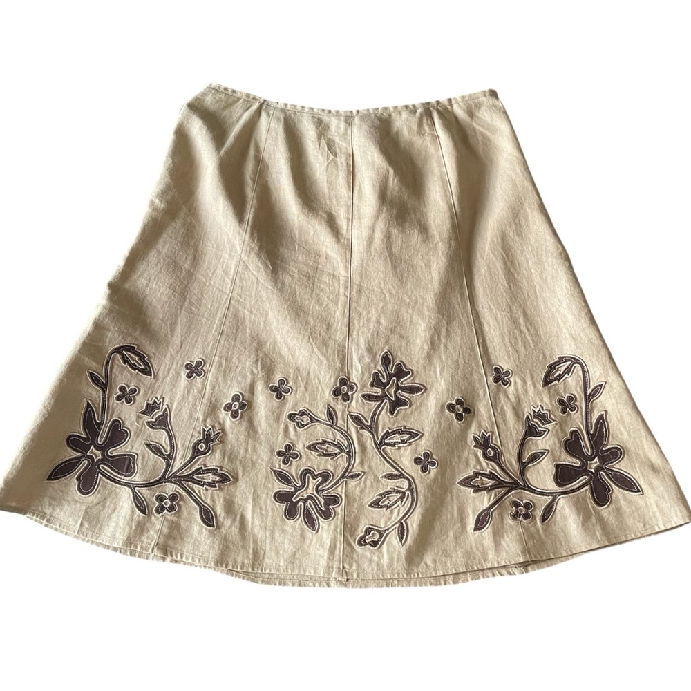 Edward Vintage Y2K prairie boho linen blend skirt 14